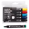 Glas und Porzellan Marker Set 6 Stück mit Spitze 1 bis 3 mm
