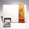 Aquarell Malset Fabriano Block + Pinselset + Aquarellkasten Bild2