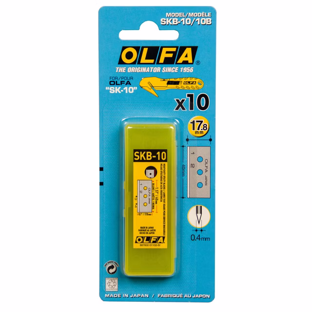 Olfa 10 Stk Ersatzklingen SKB-10 Messer für Folienschneider SK-10 Bild 1
