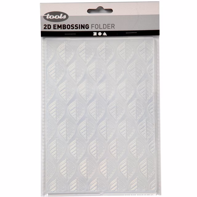 Prägeschablone 13x18,5 cm mit einem Blättermuster 11776