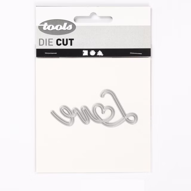 Stanzschablone / Prägeschablone mit dem Schriftzug Love, 118003