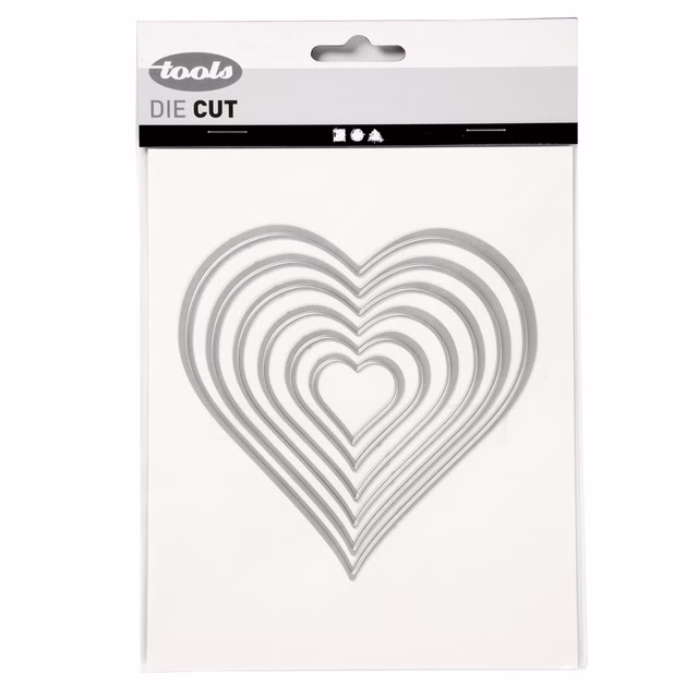 Stanzform, mit dem Motiv Herzen 11782 Stanzschablone
