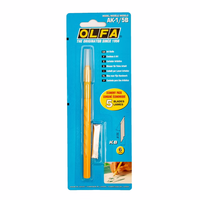 OLFA Skalpell Cutter AK-1 incl 5 Ersatzmesser, Skalpellmesser