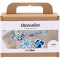 Mini Kreativ Set Dekoration, Porzellanuntersetzer, Blau, 1 Pck Mini Kreativ Set Dekoration, Porzellanuntersetzer, Blau, 1 Pck