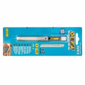 Olfa SVR-2 Slimline Edelstahl-Schnappmesser mit Taschenclip, Grau