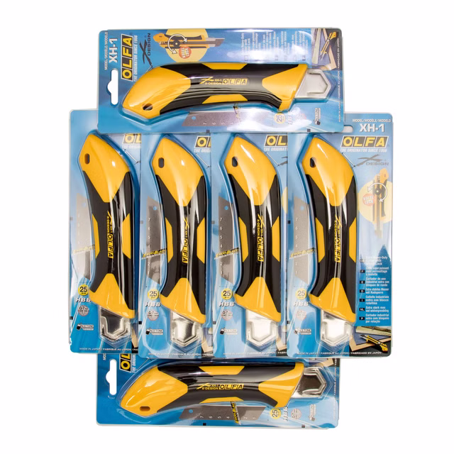 Olfa 6 Stück XH-1 Cutter Profesional, mit glasfaserverstärktem Griff.
