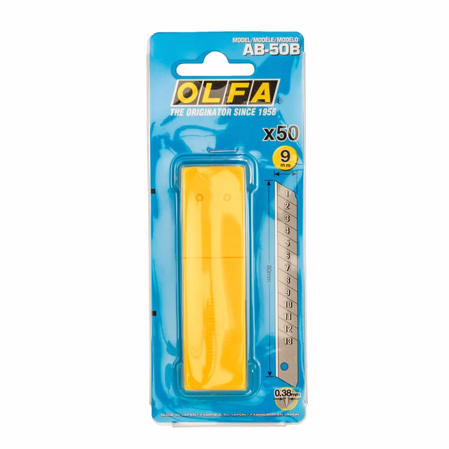 Olfa AB-50B Höhe 9mm, 50 Klingen, in Kunststoffbox