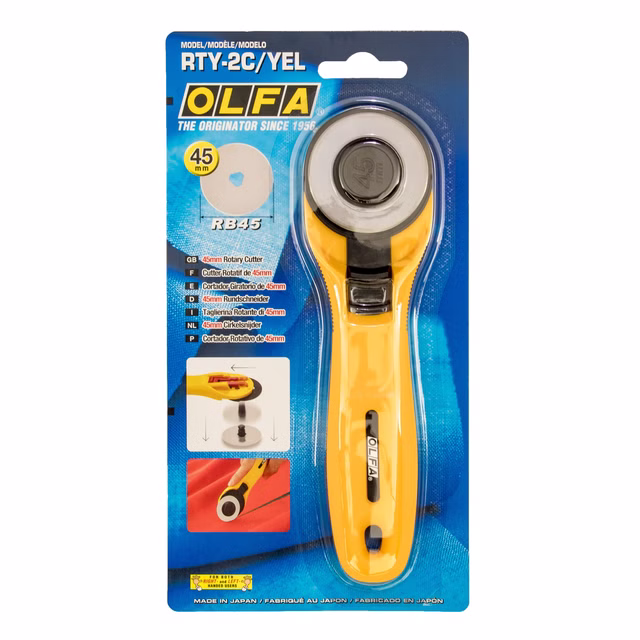 Olfa RTY-2C/ Rollschneider 45 mm in Gelb