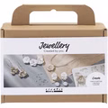Mini Kreativ Set Schmuck, Ohrringe, Armband und Halskette im Blumendesign, Beige, Hellbeige, Beige Mini Kreativ Set Schmuck, Ohrringe, Armband und Halskette im Blumendesign, Beige, Hellbeige, Beige