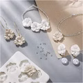 Mini Kreativ Set Schmuck, Ohrringe, Armband und Halskette im Blumendesign, Beige, Hellbeige, Beige Mini Kreativ Set Schmuck, Ohrringe, Armband und Halskette im Blumendesign, Beige, Hellbeige, Beige