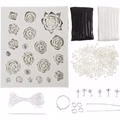 Mini Kreativ Set Schmuck, Rosen, Schwarz, Schwarz-Weiß, Weiß