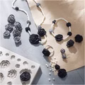Mini Kreativ Set Schmuck, Rosen, Schwarz, Schwarz-Weiß, Weiß