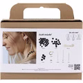 Mini Kreativ Set Schmuck, Halskette und Ohrringe, Schwarz, Weiß