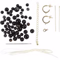Mini Kreativ Set Schmuck, Halskette und Ohrringe, Schwarz, Weiß