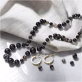 Mini Kreativ Set Schmuck, Halskette und Ohrringe, Schwarz, Weiß