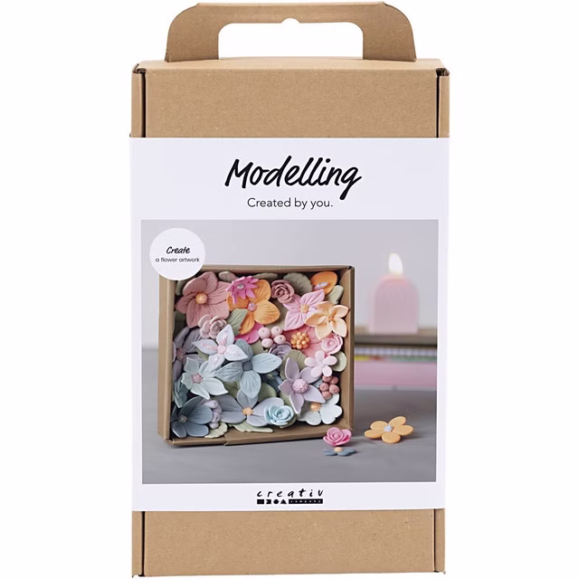 Kreativ Set Modellieren, Blumen, Pastellfarben