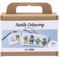 Mini Kreativ Set Stoffbemalen, Roboter, Primärfarben Mini Kreativ Set Stoffbemalen, Roboter, Primärfarben
