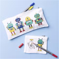 Mini Kreativ Set Stoffbemalen, Roboter, Primärfarben Mini Kreativ Set Stoffbemalen, Roboter, Primärfarben