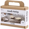 Mini Kreativ Set Kerzengießen , Sojawachskerzen in Austernschalen, Creme