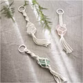 Mini Kreativ Set Macramé, Schlüsselringe, Matt transparent, Staubgrün, Staubrosa, Hellnatur Mini Kreativ Set Macramé, Schlüsselringe, Matt transparent, Staubgrün, Staubrosa, Hellnatur