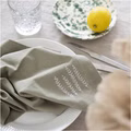 Mini Kreativ Set Sticken, Serviette, Staubgrün