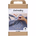 Kreativ Set Sticken, Einkaufstasche, Taubenblau