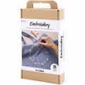 Kreativ Set Sticken, Einkaufstasche, Taubenblau