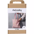 Kreativ Set Stickereien, Einkaufstasche, Rosa mattiert Kreativ Set Stickereien, Einkaufstasche, Rosa mattiert