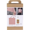 Kreativ Set Stickereien, Einkaufstasche, Rosa mattiert Kreativ Set Stickereien, Einkaufstasche, Rosa mattiert
