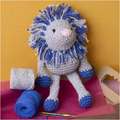 Kreativ Set Amigurumi, Löwe, Marineblau, Hellgrau