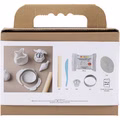 Mini Kreativ Set Modellieren, Kerzenhalter mit Muscheln, Creme Mini Kreativ Set Modellieren, Kerzenhalter mit Muscheln, Creme