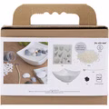 Mini Kreativ Set Kerzengießen, Muscheln, Grau, Creme