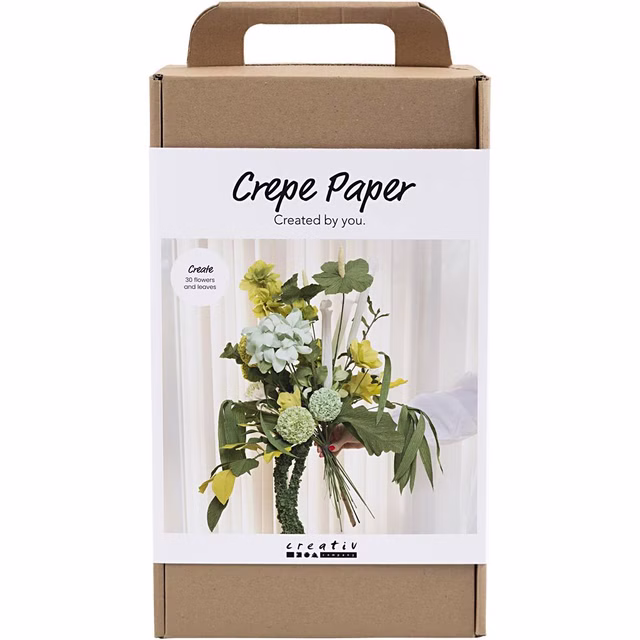 Maxi Kreativ Set Krepppapier, Blumenstrauß, Hellgrün, Dunkelgrün, Pastellgrün, Weiß Maxi Kreativ Set Krepppapier, Blumenstrauß, Hellgrün, Dunkelgrün, Pastellgrün, Weiß