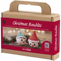 Mini Kreativ Set Modellieren - Weihnachtskugeln Rote und grüne Wichtel