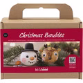 Mini Kreativ Set Modellieren - Weihnachtskugeln Rentier und Schneemann