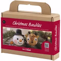 Mini Kreativ Set Modellieren - Weihnachtskugeln Rentier und Schneemann